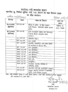 मिनिस्टर दीदी का दौैरा कार्यक्रम ।