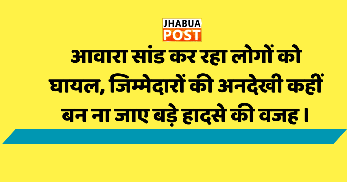 आवारा सांड कर रहा लोगों को घायल, जिम्मेदारों की अनदेखी कहीं बन ना जाए बड़े हादसे की वजह । 1 आवारा सांड कर रहा लोगों को घायल,