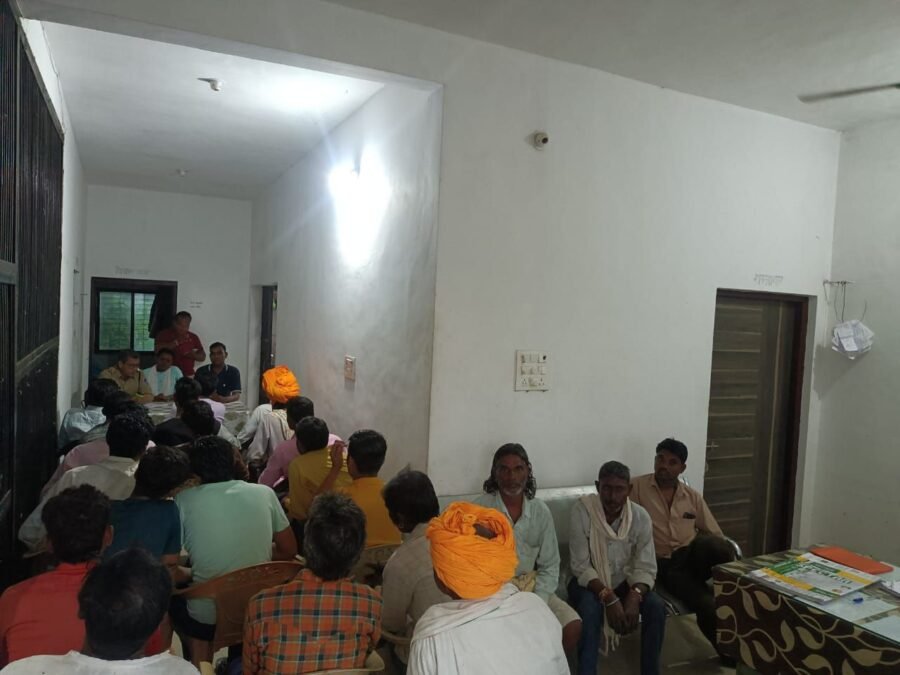 करवड़ चौकी पर शांति समिति की बैठक