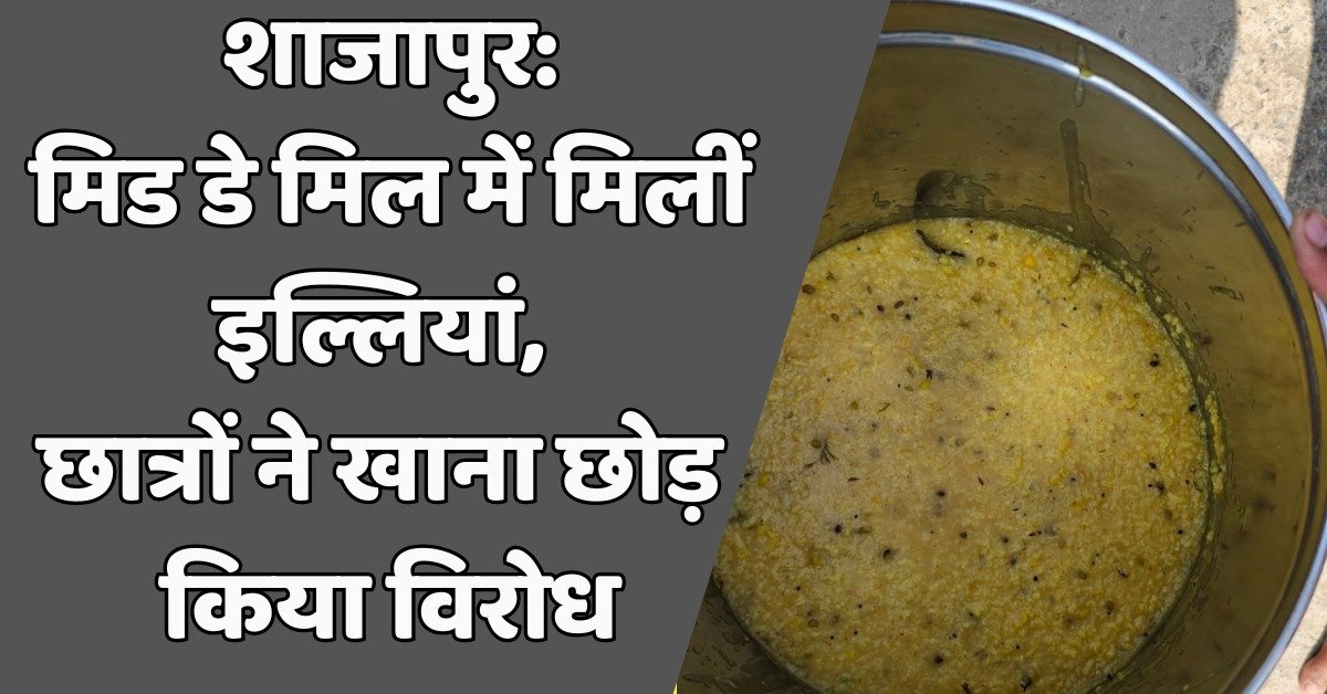 शाजापुर: मिड डे मिल में मिलीं इल्लियां, छात्रों ने खाना छोड़ किया विरोध 5 शाजापुर मिड डे मिल में इल्ली