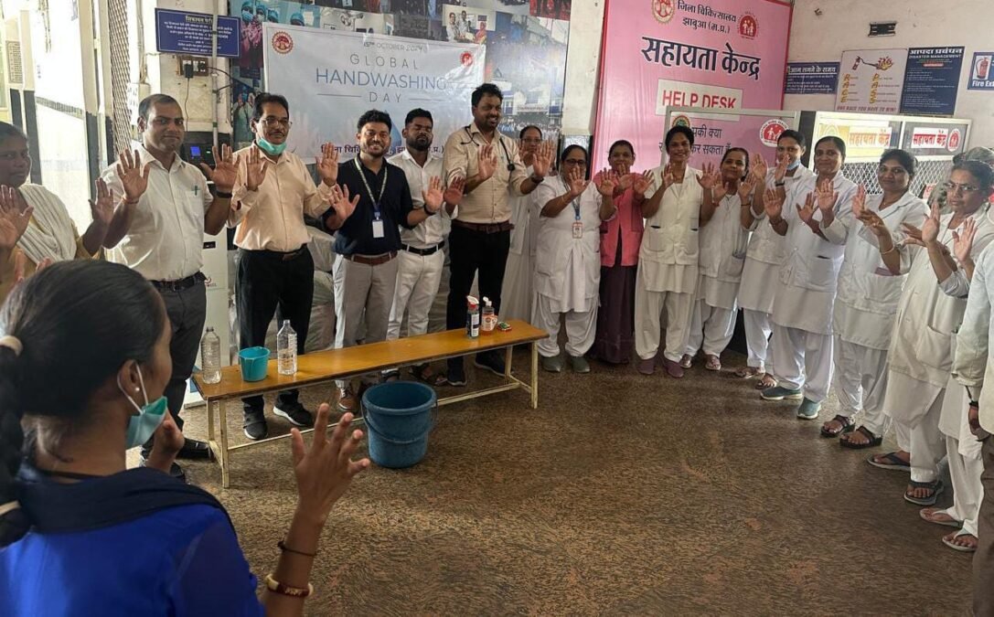 जिला अस्पताल झाबुआ में ग्लोबल हैंडवॉशिंग डे का आयोजन