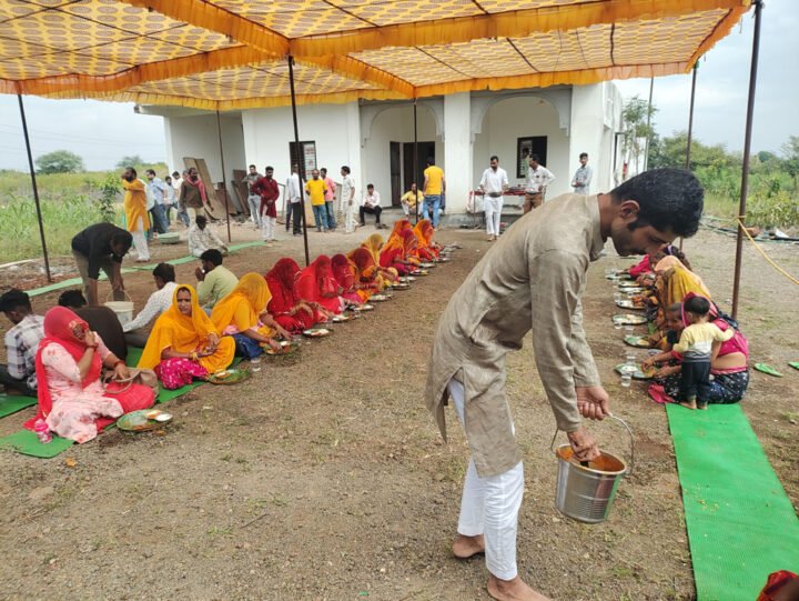  मां नागणेचा मंदिर में नवरात्रि के दौरान भंडारा । 
