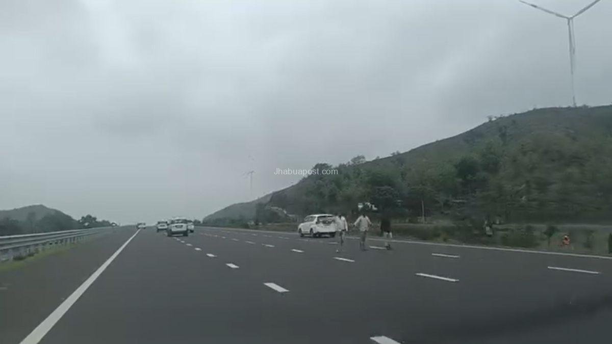 Delhi Mumbai Expressway : 120 की रफ्तार से दौड़ रही थीं  गडकरी के काफिले की गाड़ियां, अचानक सामने आ गए ग्रामीण